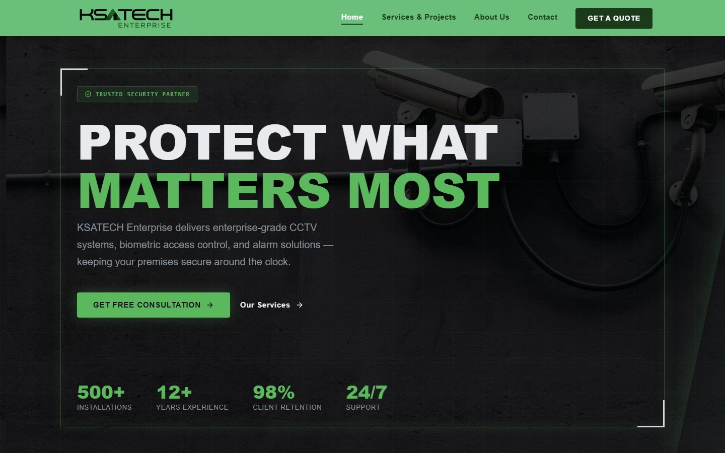 KSATECH Enterprise — Frontend Website